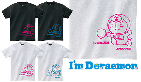 DONIC I'm DORAEMON コットン 卓球 Tシャツ A